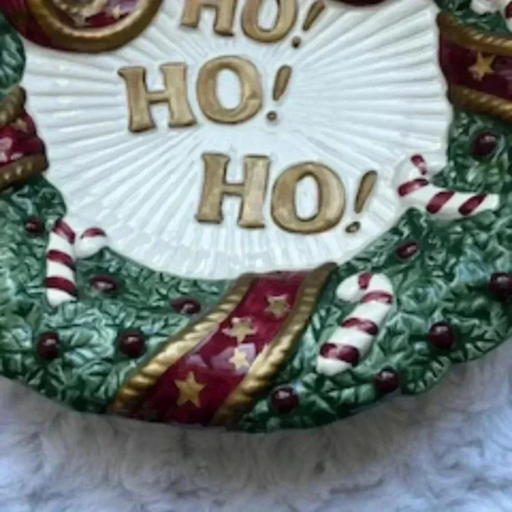Fritz‎ And Floyd Santa Holiday Christmas Wreath Plate